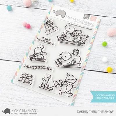 Mama Elephant Clear Stamps - Dashin Thru The Snow